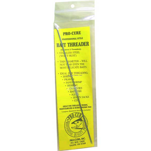 Pro-Cure Bait Threader packaging with yellow label on a white background