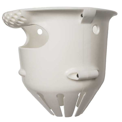 White plastic lobster bag mouth on a white background