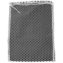 Hexagonal mesh chum bag with draw string on a white background