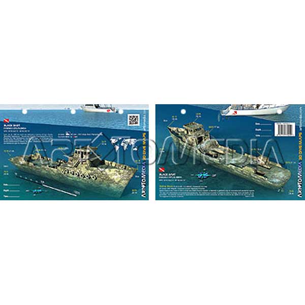 Sunken ship with detailed illustrations on a white background