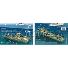 Sunken ship with detailed illustrations on a white background