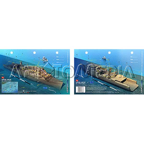 sunken ship packaging illustration on a white background