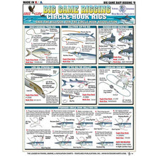 Fishing chart with various circle hook rigs and illustrations on a white background