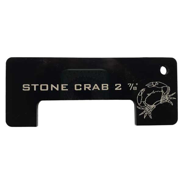 Black metal tool with 'STONE CRAB 2 7/8' branding on a white background