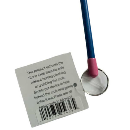 Stethoscope with a label explaining its use on a white background