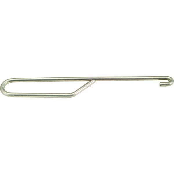 Metallic fish hook remover on a white background