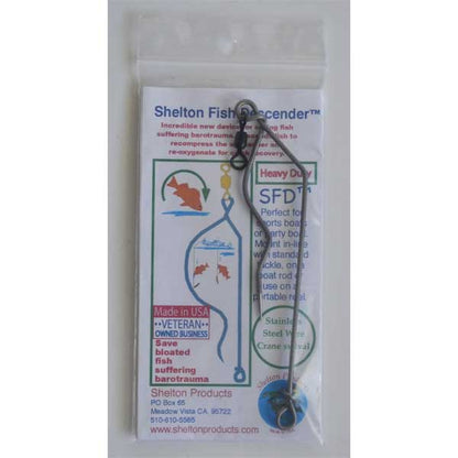 Shelton Fish Decelerator packaging with product and branding details on a white background