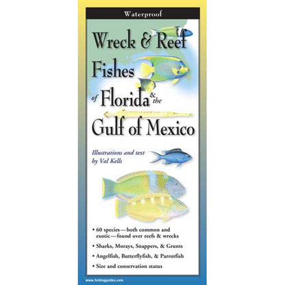 Book cover of 'Wreck & Reef Fishes of Florida & the Gulf of Mexico' with illustrations of fish.