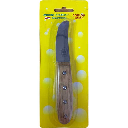 Marine Sports Manufacturing Scallop Knife in packaging on a white background
