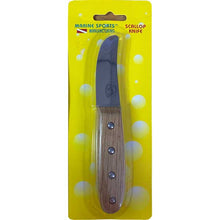 Marine Sports Manufacturing Scallop Knife in packaging on a white background