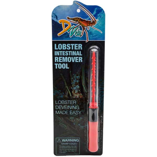 Packaged lobster intestinal remover tool with brand logo on a white background