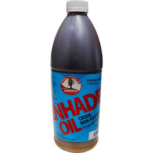 Bottle of menhaden oil with a blue label on a white background