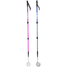 Two sand dipper pole scoops on a white background