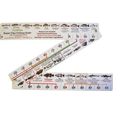 Florida Super-Flex Fishing Ruler with fish illustrations and regulations on a white background