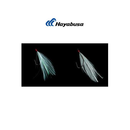 Two fishing lures with Hayabusa logo on a white background