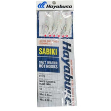 Hayabusa Sabiki saltwater fishing hooks packaging on a white background