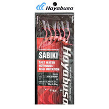 Hayabusa Sabiki saltwater fishing hooks packaging on a white background
