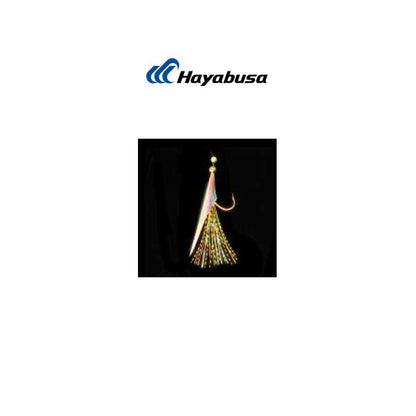 Hayabusa logo with a fishing lure on a white background