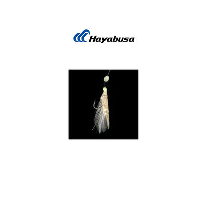 Fishing lure with Hayabusa logo on a white background