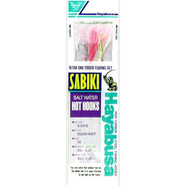 Hayabusa Sabiki Salt Water Hot Hooks packaging on a white background