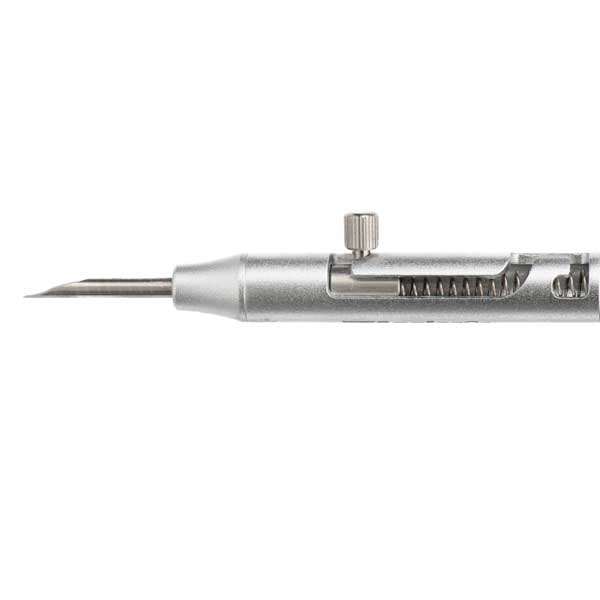closeup venting tool needle on a white background